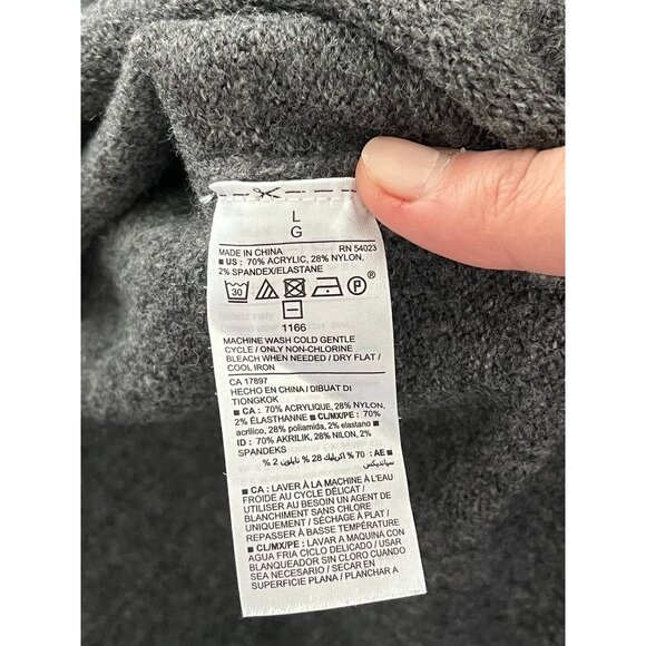 EUC Old Navy Womens Gray Cowl Neck Sweater L Acrylic/Nylon/Spandex Blend - Picture 3 of 6